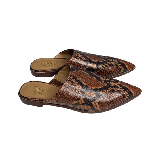 Franco Sarto Reyna mule flats in a faux reptile  print. Women size 8 Medium - Picture 2 of 8